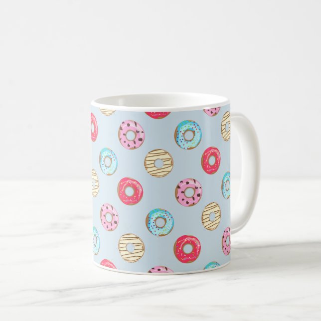 Mug Joli motif de beignet glacé bleu clair (Devant droit)