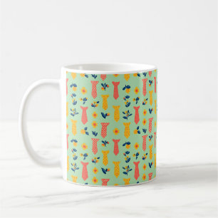 Mug Joli motif de fleurs et de cravate de printemps