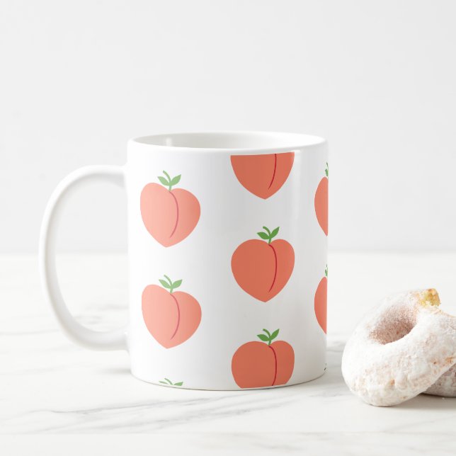 Mug Joli motif de fruits colorés pêche (Avec donut)