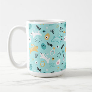 Mug Joli motif de lapin de Pâques Lapins kawaii Œufs