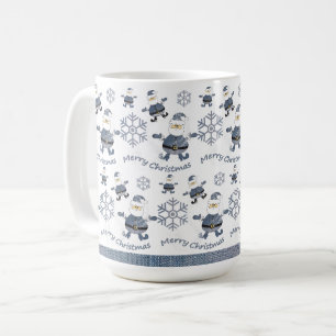 Mug Joli motif de Noël avec un Père Noël en denim