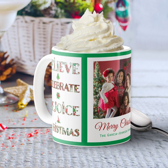 Mug Joli motif de Noël rouge et vert (Créateur téléchargé)