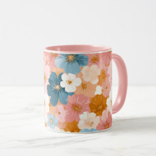 Mug Joli motif floral pastel