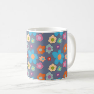 Mug Joli motif floral rétro