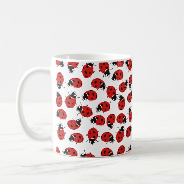 Mug Joli Motif rouge et noir Ladybug (Gauche)