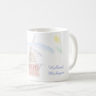 Mug Joli moulin à vent de Holland Michigan en aquarell