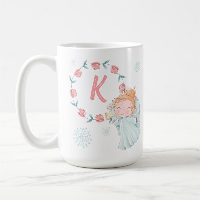 Mug Joli Noël Angel Monogrammé (Gauche)