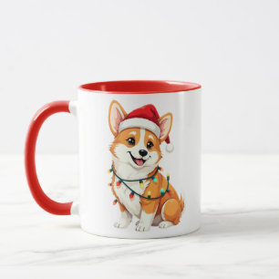 Mug Joli Noël Corgi Santa Chien Amoureux 