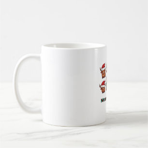 Mug Joli Noël de vache Highland Joyeux et brillant, Sc