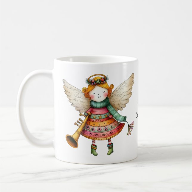 Mug Joli Noël Folk Art Angel (Gauche)