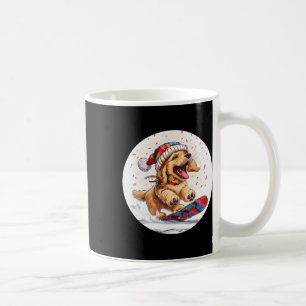 Mug Joli Noël Golden Retriever Chien Snowboard S