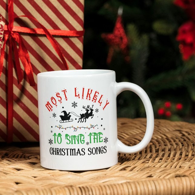 Mug Joli Noël le plus susceptible de chanter des chant (Créateur téléchargé)