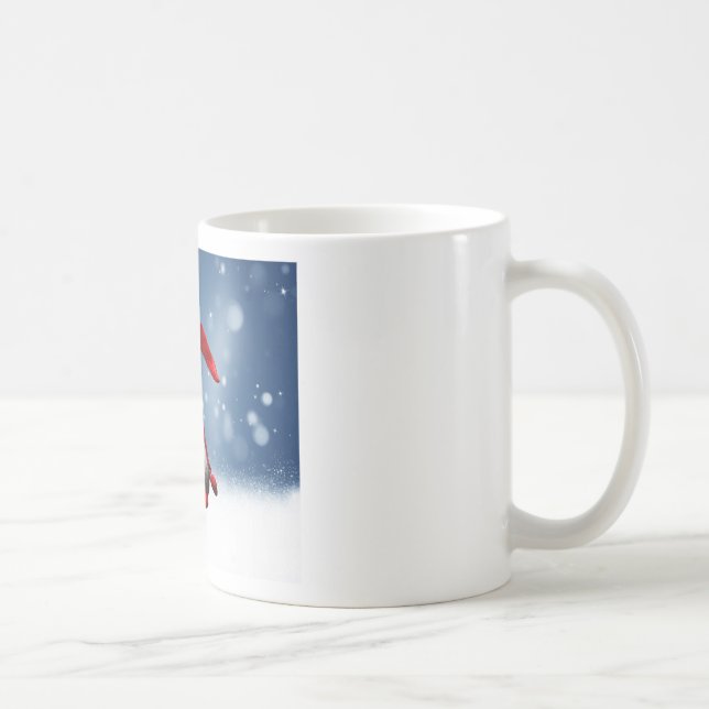 Mug Joli Noël Père Noël Neige Étoiles (Droite)