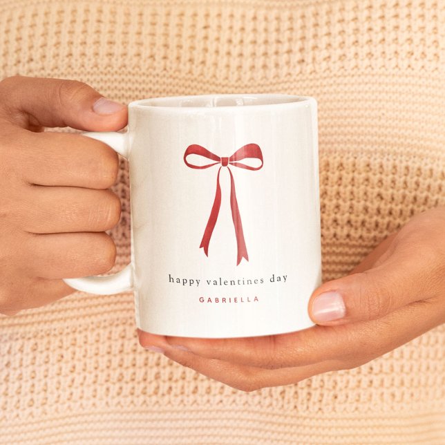 Mug Joli Nœud Rouge Joyuse Saint-Valentin (Créateur téléchargé)