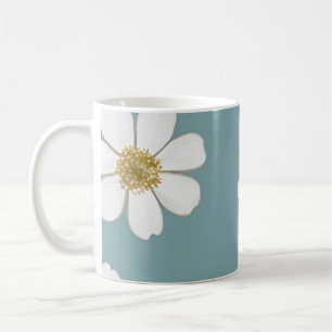 Mug Joli oeuf de canard bleu avec marguerites