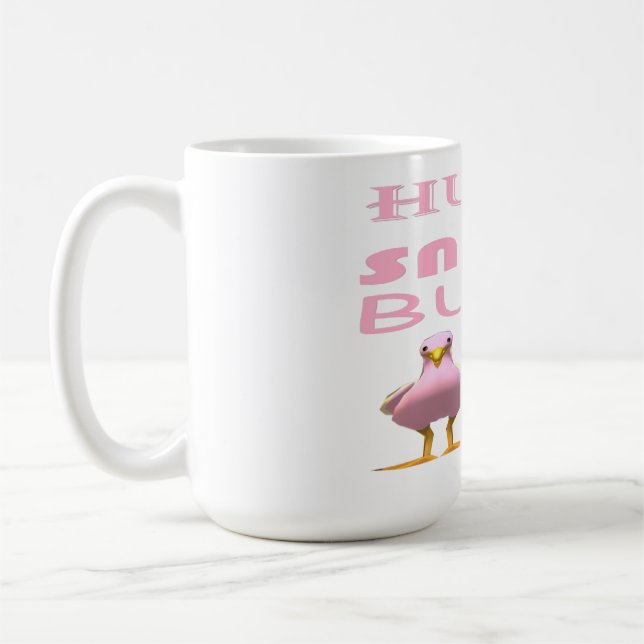 Mug Joli oiseau couleur rose avec message d'amour (Gauche)