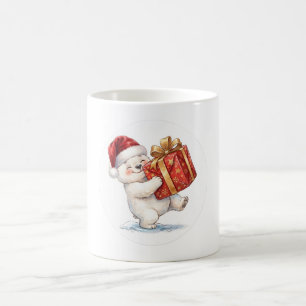 Mug Joli ours polaire de Noël avec ornement cadeau
