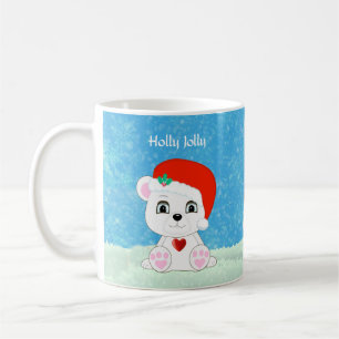 Mug Joli ours polaire de Noël et bonhomme de neige