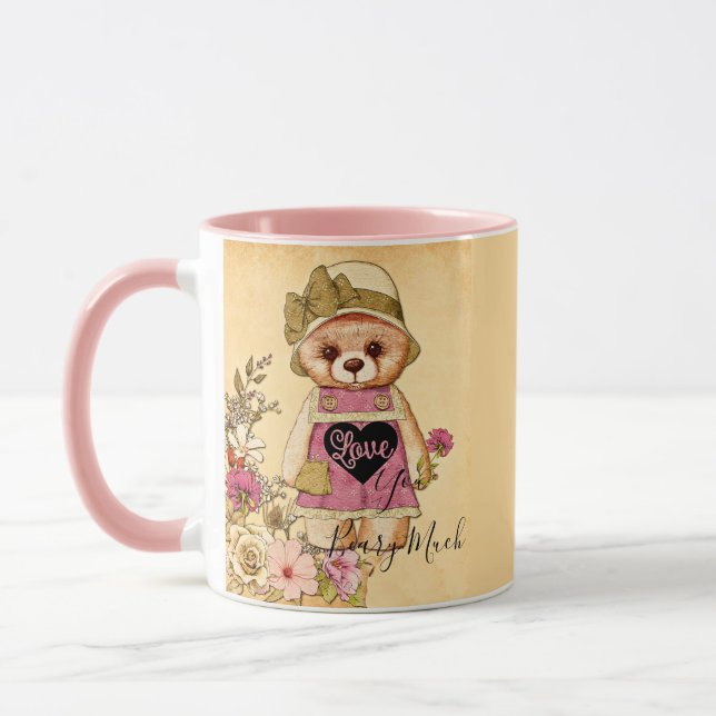 Mug Joli ours vintage de la Saint-Valentin  (Gauche)