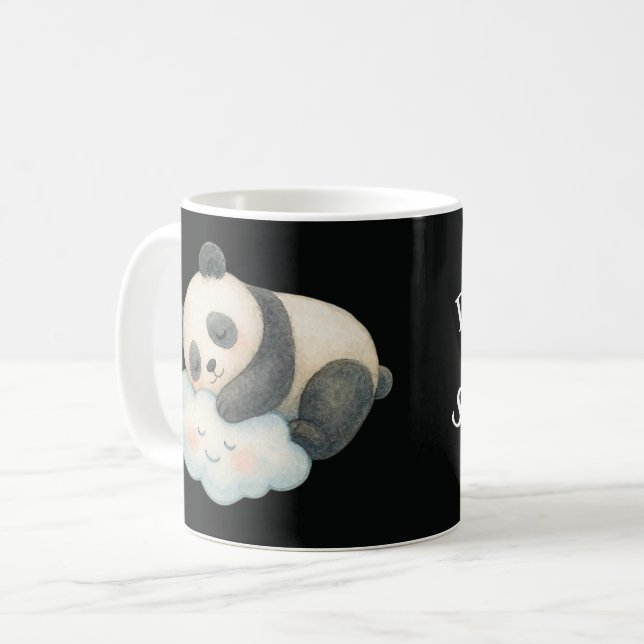Mug Joli panda endormi sur un nuage à l'aquarelle (Devant gauche)