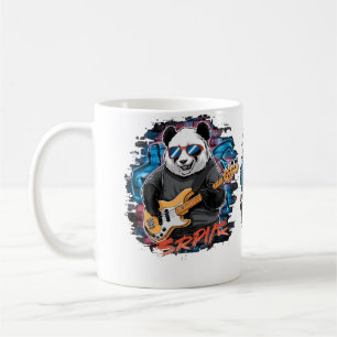 Mug Joli panda jouant de la guitare basse Animal jouan