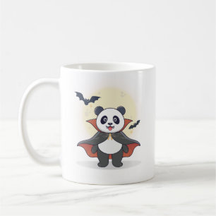 Mug Joli Panda Vampire en cape avec Chauves-souris