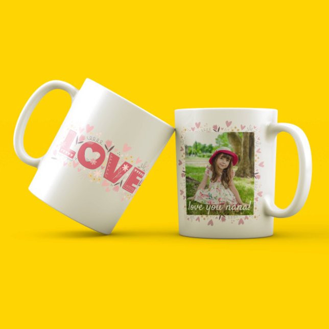 Mug Joli pastel éditable amour floral pastel avec phot (Créateur téléchargé)