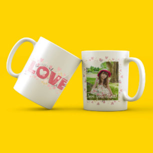 Mug Joli pastel éditable amour floral pastel avec phot