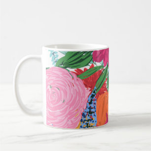 Mug Joli Peint À La Main Fleurs Colorées