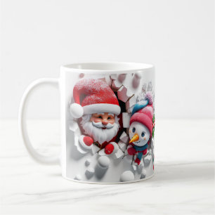 Mug Joli Père Noël 3D et Snowman Design pour 2023