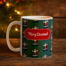 Joli Père Noël Joyeux Noël ! Motif de Father Xmas