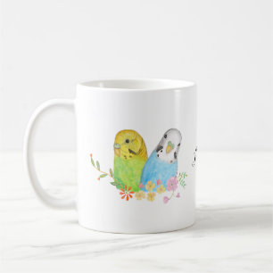 Mug Joli perroquet de bougie d'oiseaux Nom personnalis
