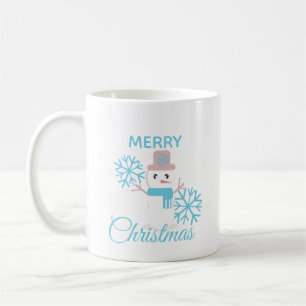 Mug Joli personnage de Noël bonhomme de neige flocons