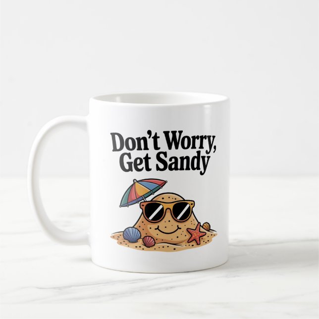Mug Joli Personnage de Sable Sourire Ne T'inquiète pas (Gauche)