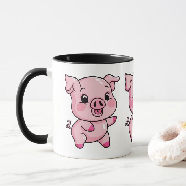 Mug Joli petit bébé cochon (Avec donut)