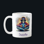 Mug Joli petit garçon adolescent jouant à un jeu vidéo<br><div class="desc">Hé, les amateurs de café de gamer ! Êtes-vous à la recherche de l'ajout parfait à votre configuration de jeu? Ne cherchez pas plus loin que la console de jeu vidéo PlayStation amers de jeu Coffee Mug! Cette tasse n'est pas seulement une tasse ordinaire, elle est conçue pour répondre aux...</div>