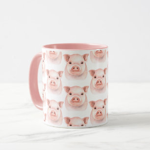 Mug Joli Petit Porcelet Rose Porcs Rose Ferme de Campa