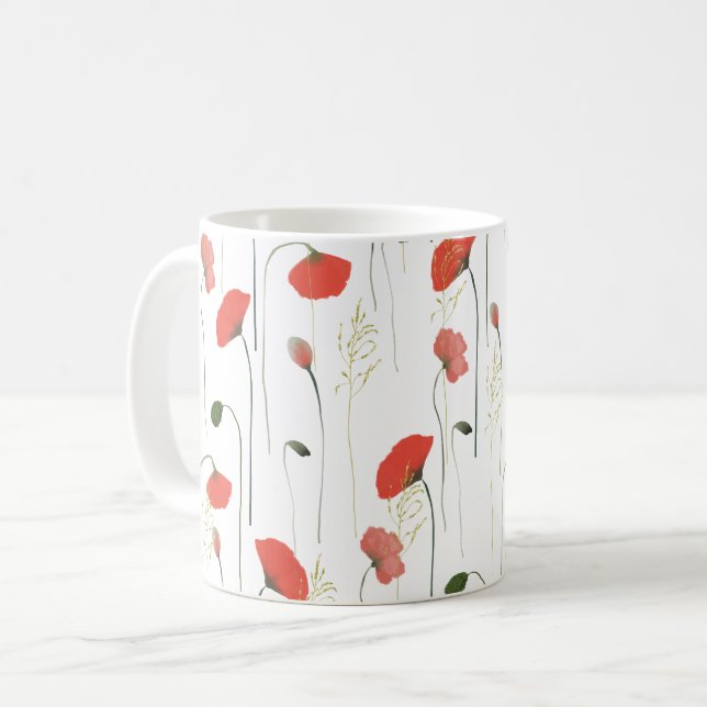 Mug Joli Poppies Fille Motif Floral (Devant gauche)