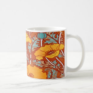 Mug Joli Poppy Orange Art Nouveau