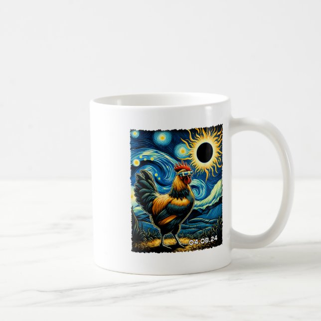 Mug Joli poulets Starry Nuit Drôle Poulets Solaire (Droite)