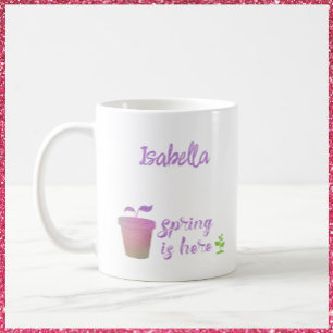 Mug Joli Pretty Purple & Green SPRING EST ICI