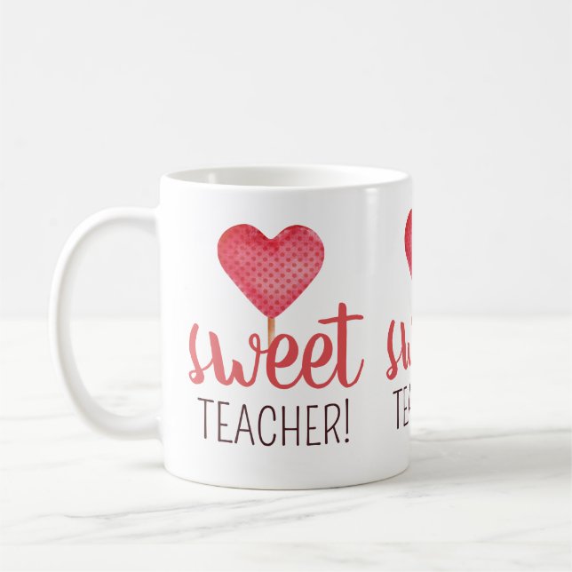 Mug Joli professeur avec un cadeau de la Saint-Valenti (Gauche)