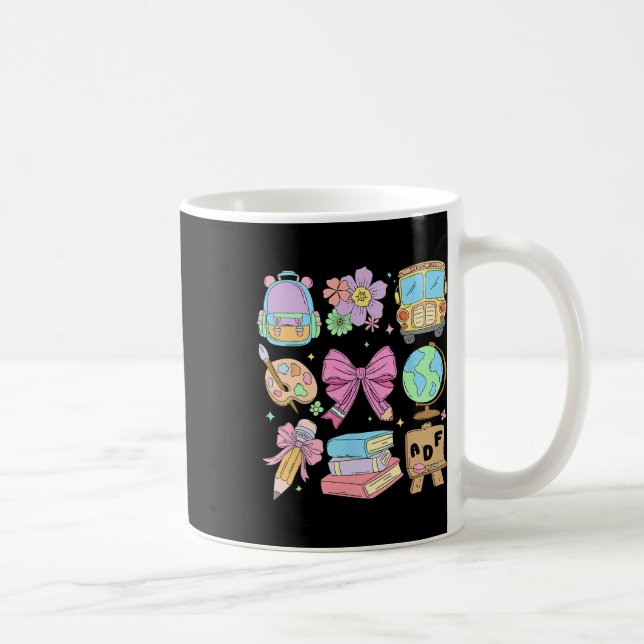 Mug Joli professeur coquette crayon nœud papillon bus  (Droite)