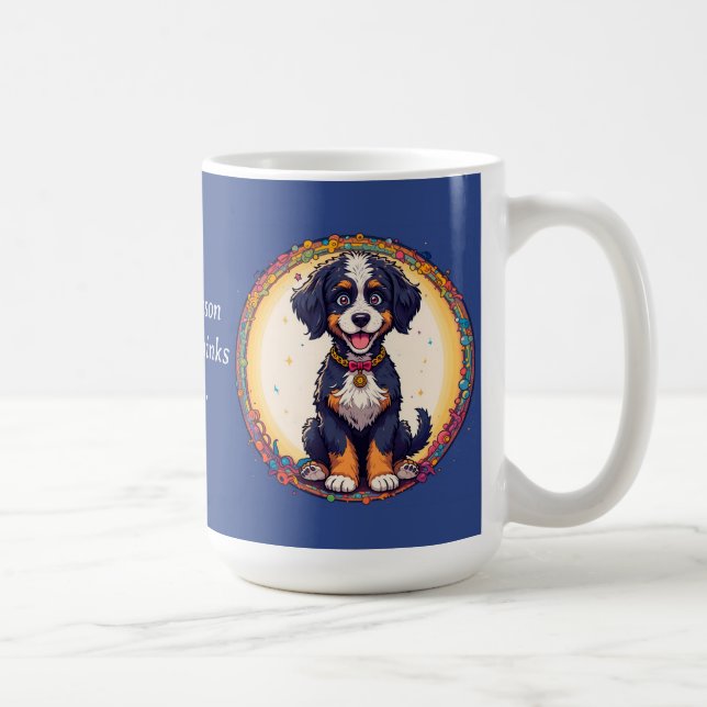 Mug Joli Puppy coloré dessin de style dessin animé (Droite)