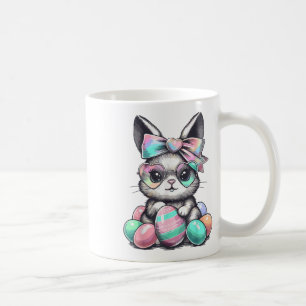 Mug Joli Rabbit Face Tie Dye Gles Oeufs Bunny Pâques D