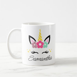 Mug Joli Rainbow Unicorn visage pour enfants filles