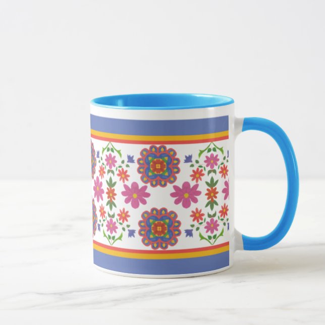 Mug Joli Rangoli Floral Frontières Ethnic Motif (Droite)