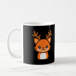 Mug Joli renard de Noël aux bois de renne