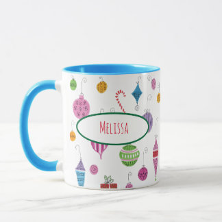 Mug Joli Retro 1960 ornements de Noël Personnalisé