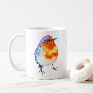 Mug Joli Robin de Noël joyeux et lumineux